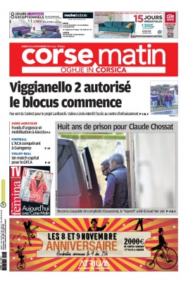 Corse Matin N°26151 du 09 novembre 2019 à télécharger sur iPad