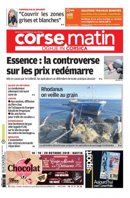 Corse Matin N°26128 du 17 octobre 2019 à télécharger sur iPad