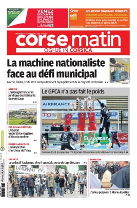Corse Matin N°26127 du 16 octobre 2019 à télécharger sur iPad