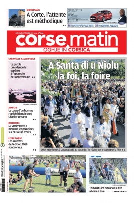 Corse Matin N°26090 du 09 septembre 2019 à télécharger sur iPad