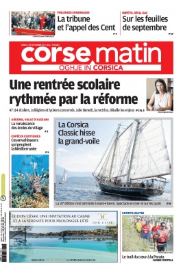 Corse Matin N°26083 du 02 septembre 2019 à télécharger sur iPad
