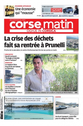 Corse Matin N°26076 du 26 août 2019 à télécharger sur iPad