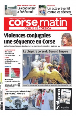 Corse Matin N°26073 du 23 août 2019 à télécharger sur iPad