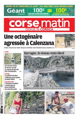 Corse Matin N°26070 du 20 août 2019 à télécharger sur iPad
