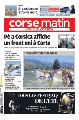 Corse Matin N°26055 du 05 août 2019 à télécharger sur iPad