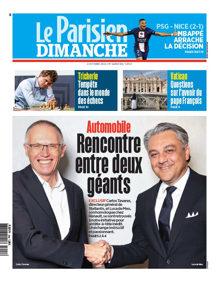 Le Parisien N°20221002 du 02 octobre 2022 à télécharger sur iPad