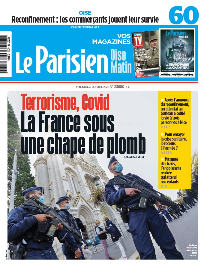 Le Parisien 30 octobre 2020 Le Parisien N°20201030 du 30 octobre 2020 à télécharger sur iPad