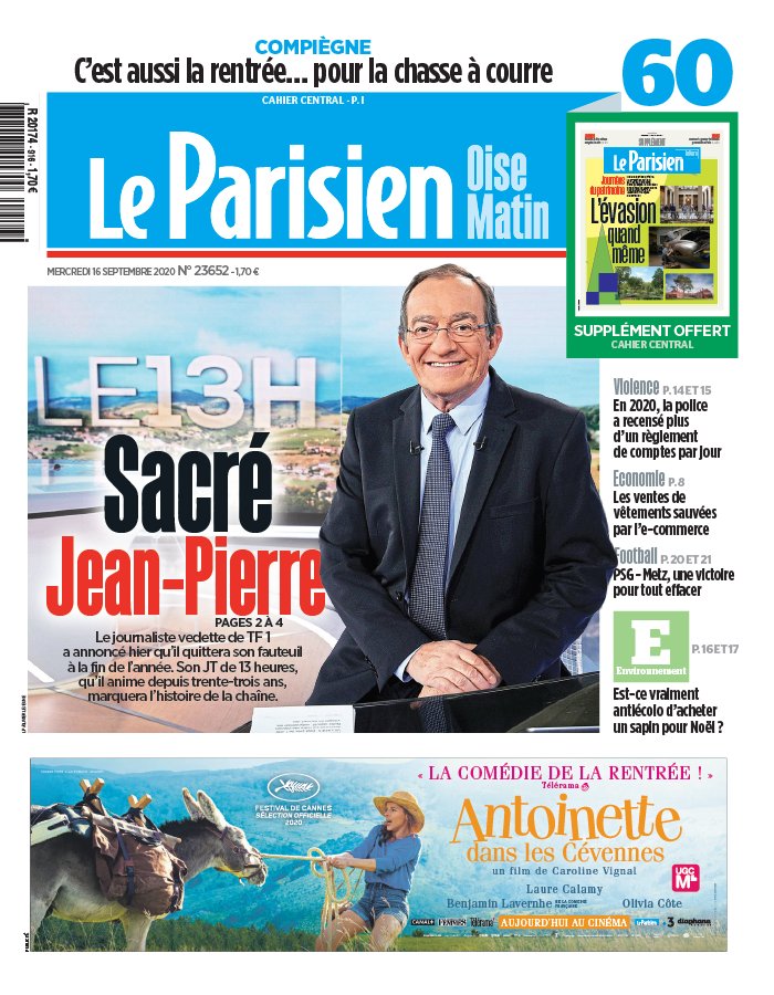 Le Parisien 16 septembre 2020 Le Parisien N°20200916 du 16 septembre 2020 à télécharger sur iPad