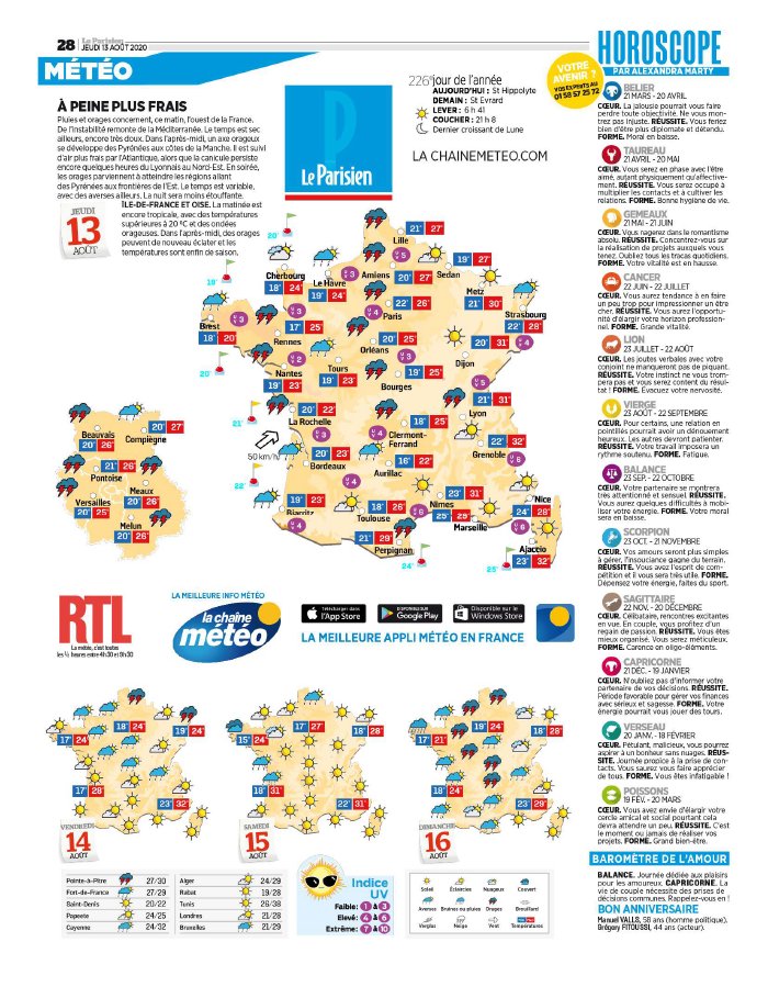 Le Parisien 13 août 2020 Le Parisien N°20200813 du 13 août 2020 à télécharger sur iPad