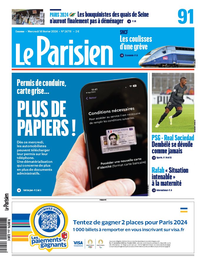 Le Parisien N°20240214 Du 14 Février 2024 à Télécharger Sur IPad