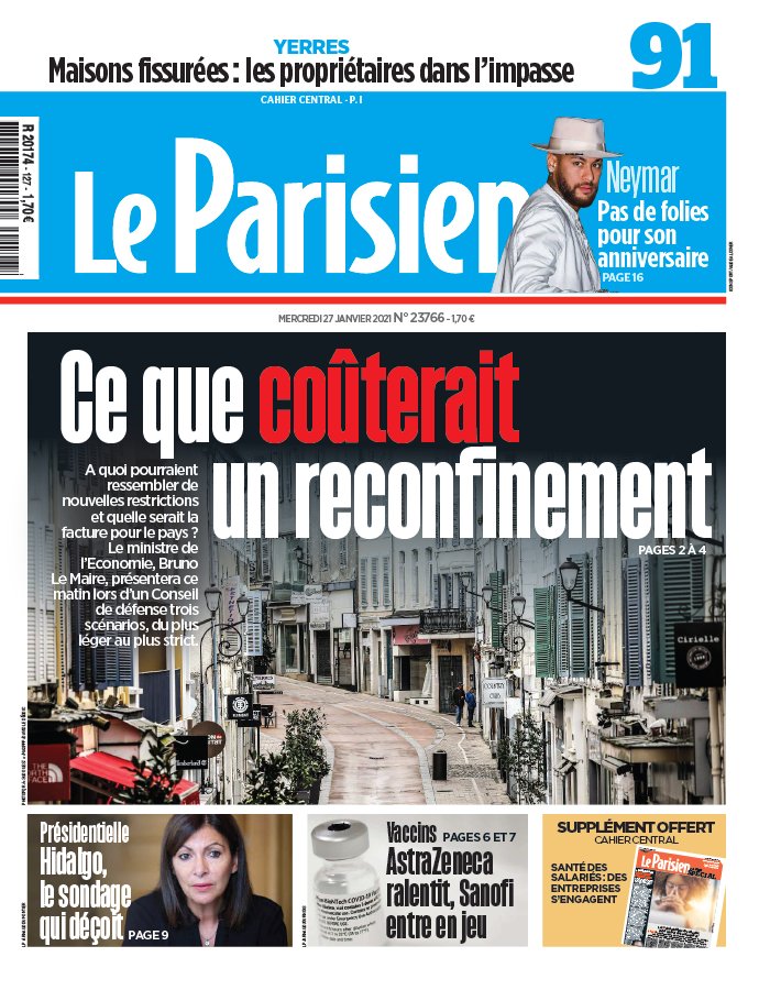 Le Parisien 27 janvier 2021 Le Parisien N°20210127 du 27 janvier 2021 à télécharger sur iPad