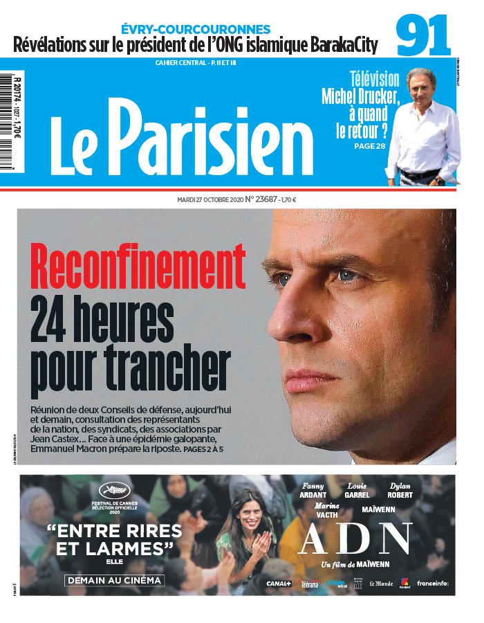 Le Parisien 27 octobre 2020 Le Parisien N°20201027 du 27 octobre 2020 à télécharger sur iPad