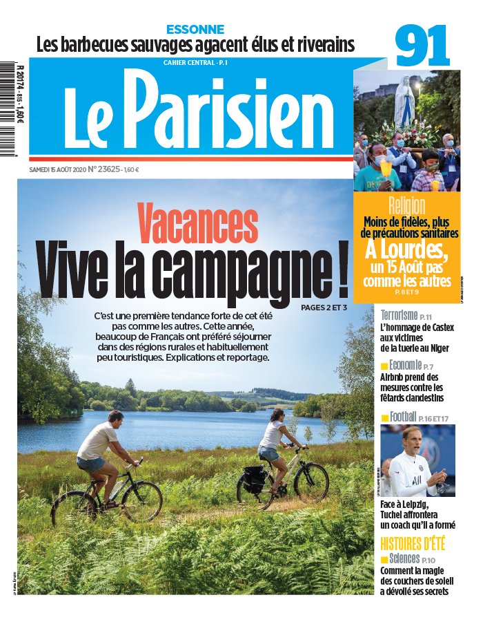 Le Parisien 15 août 2020 Le Parisien N°20200815 du 15 août 2020 à télécharger sur iPad