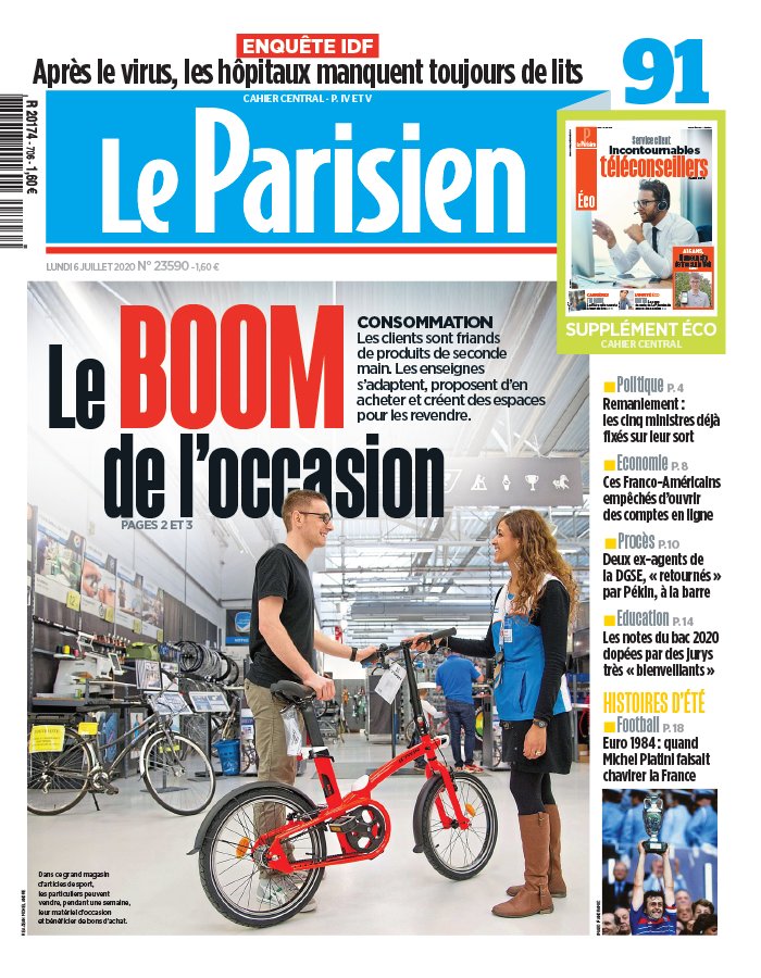 Le Parisien 06 juillet 2020 Le Parisien N°20200706 du 06 juillet 2020 à télécharger sur iPad