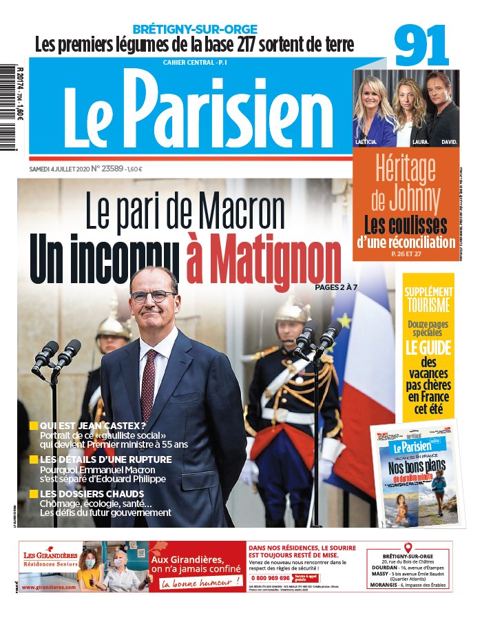 Le Parisien 04 juillet 2020 Le Parisien N°20200704 du 04 juillet 2020 à télécharger sur iPad