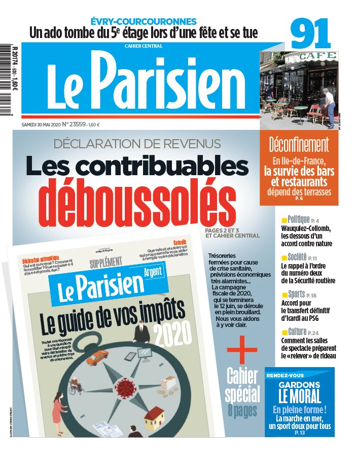 Le Parisien 30 mai 2020 Le Parisien N°20200530 du 30 mai 2020 à télécharger sur iPad
