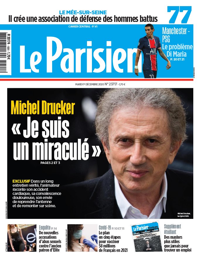 Le Parisien 01 décembre 2020 Le Parisien N°20201201 du 01 décembre 2020 à télécharger sur iPad