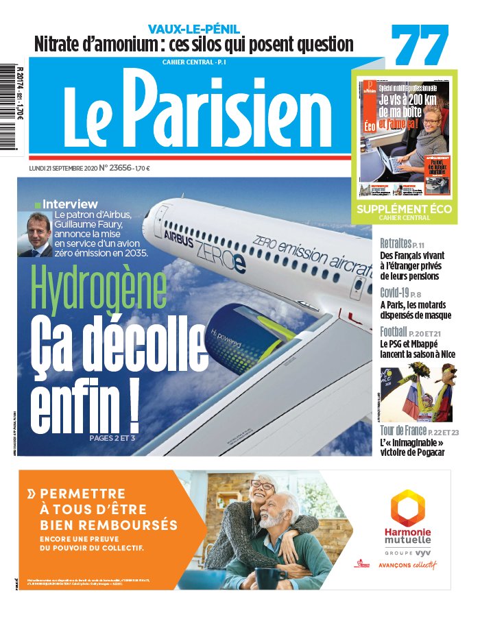 Le Parisien 21 septembre 2020 Le Parisien N°20200921 du 21 septembre 2020 à télécharger sur iPad
