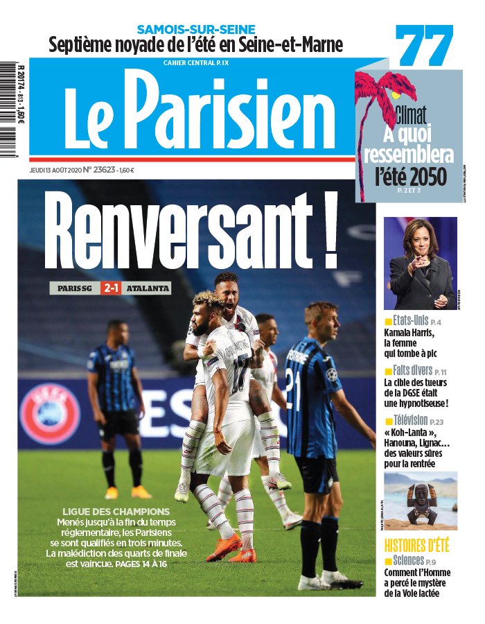 Le Parisien 13 août 2020 Le Parisien N°20200813 du 13 août 2020 à télécharger sur iPad
