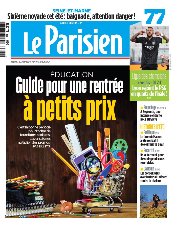 Le Parisien 08 août 2020 Le Parisien N°20200808 du 08 août 2020 à télécharger sur iPad