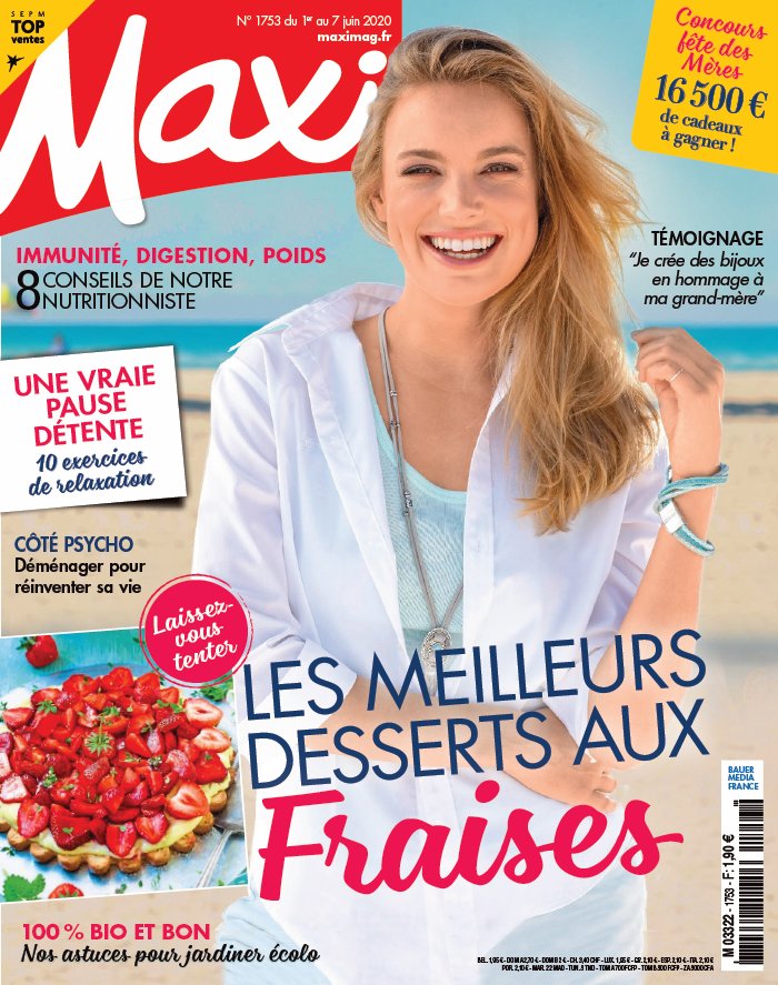Maxi 01 juin 2020 Abonnement à Maxi Pas Cher avec le BOUQUET ePresse.fr
