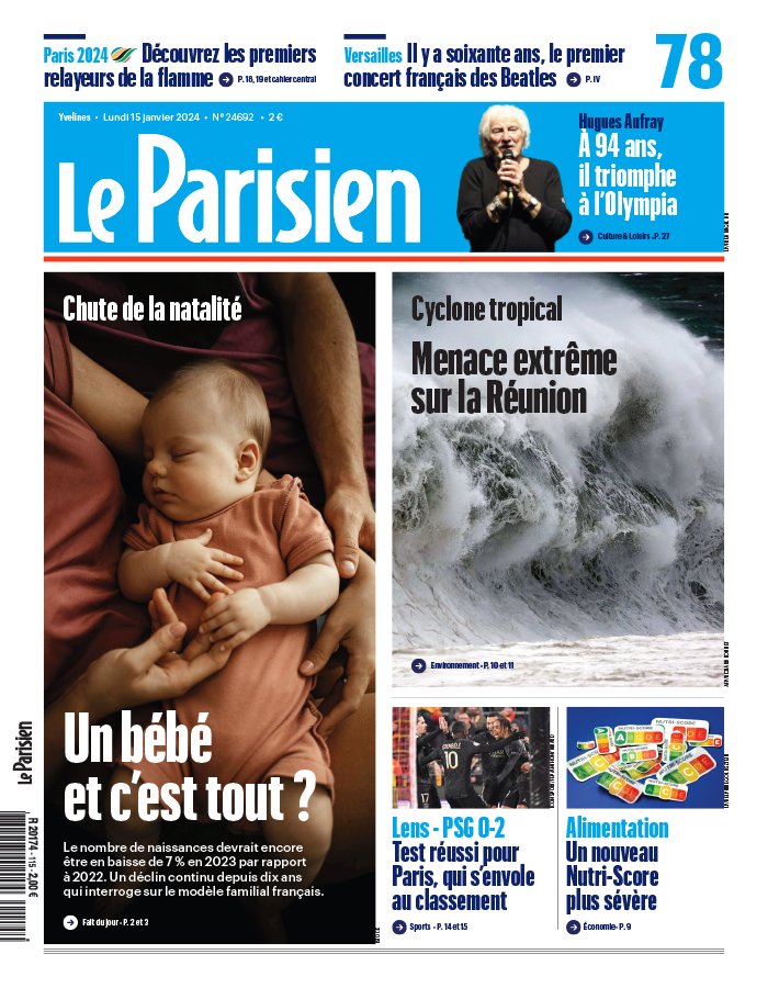 Le Parisien N°20240115 Du 15 Janvier 2024 à Télécharger Sur IPad