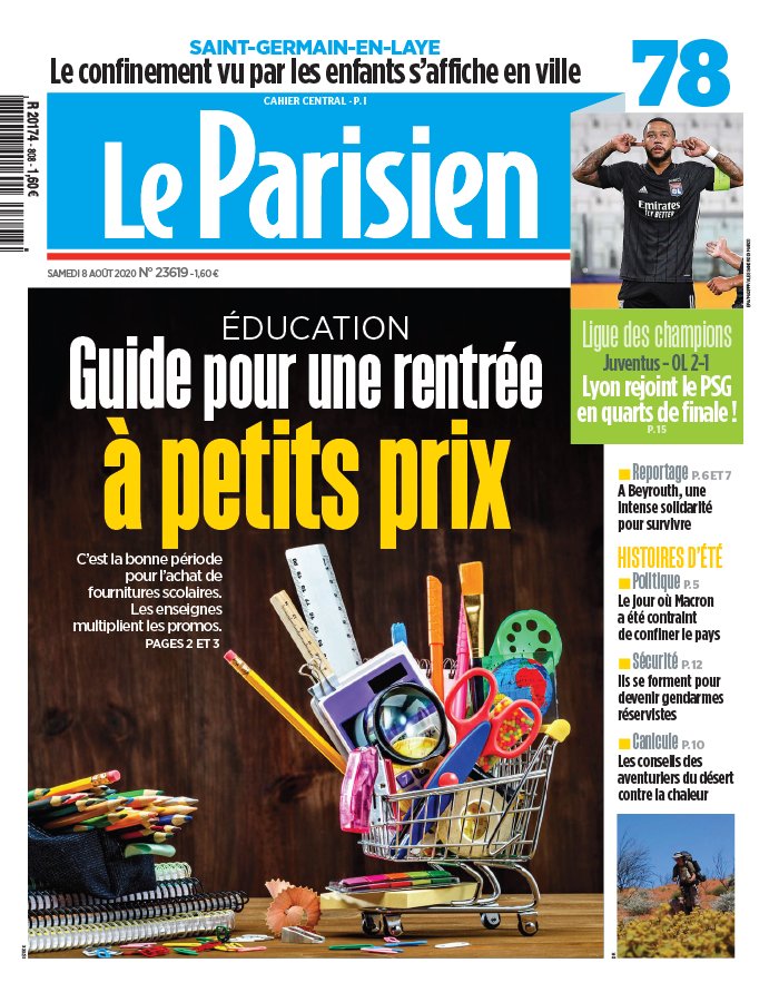 Le Parisien 08 août 2020 Le Parisien N°20200808 du 08 août 2020 à télécharger sur iPad