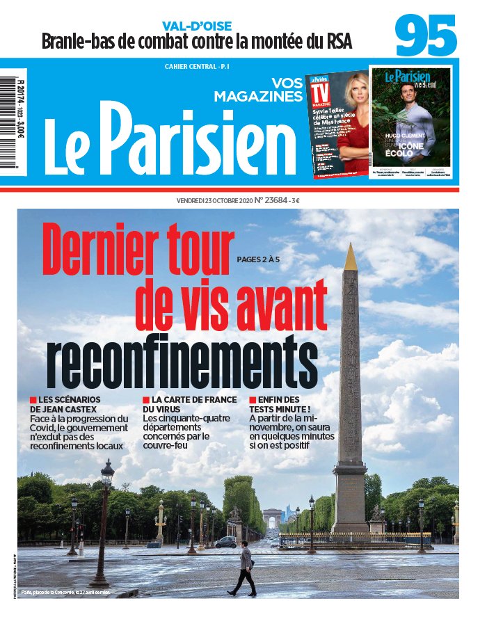 Le Parisien 23 octobre 2020 Le Parisien N°20201023 du 23 octobre 2020 à télécharger sur iPad