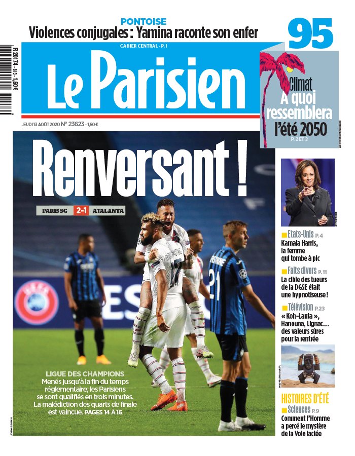 Le Parisien 13 août 2020 Le Parisien N°20200813 du 13 août 2020 à télécharger sur iPad