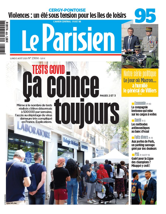 Le Parisien 03 août 2020 Le Parisien N°20200803 du 03 août 2020 à télécharger sur iPad