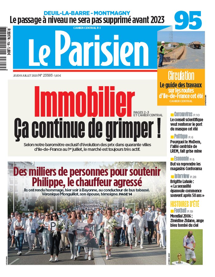 Le Parisien 09 juillet 2020 Le Parisien N°20200709 du 09 juillet 2020 à télécharger sur iPad