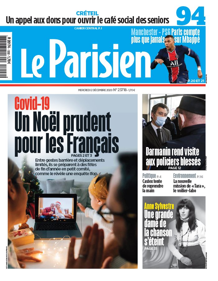 Le Parisien 02 décembre 2020 Le Parisien N°20201202 du 02 décembre 2020 à télécharger sur iPad