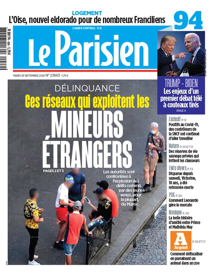 Le Parisien 29 septembre 2020 Le Parisien N°20200929 du 29 septembre 2020 à télécharger sur iPad