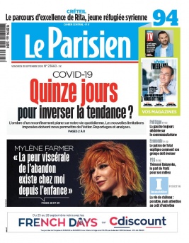 Le Parisien N°20200925 du 25 septembre 2020 à télécharger sur iPad