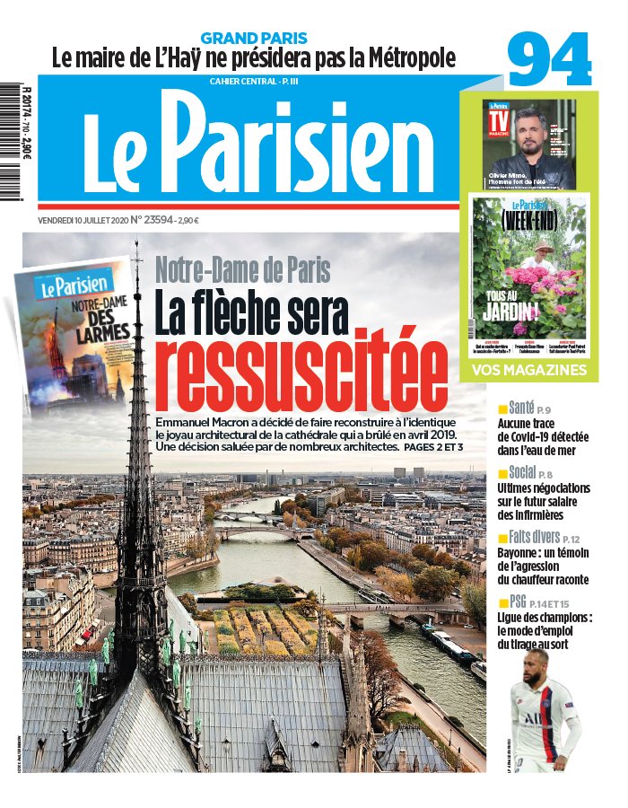 Le Parisien 10 juillet 2020 Le Parisien N°20200710 du 10 juillet 2020 à télécharger sur iPad
