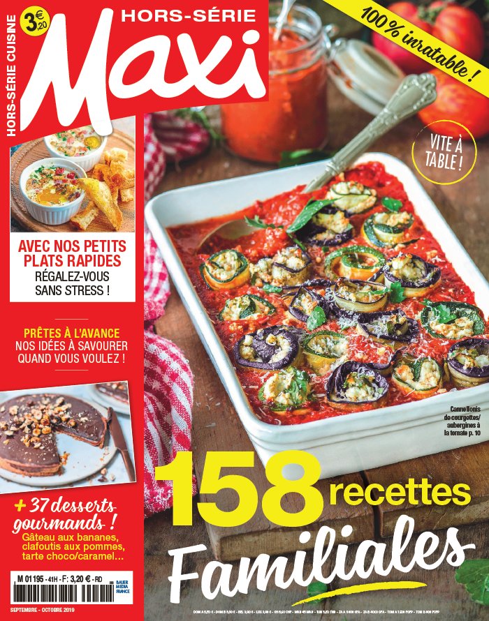 Maxi Hors-série Cuisine 26 août 2019 Abonnement à MAXI HORS-SERIE CUISINE Pas Cher avec le BOUQUET ePresse.fr