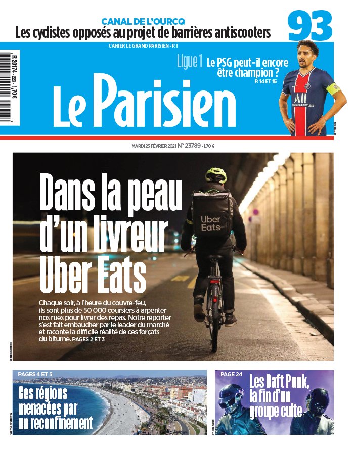 Le Parisien 23 février 2021 Le Parisien N°20210223 du 23 février 2021 à télécharger sur iPad