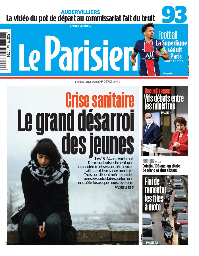 Le Parisien 28 janvier 2021 Le Parisien N°20210128 du 28 janvier 2021 à télécharger sur iPad