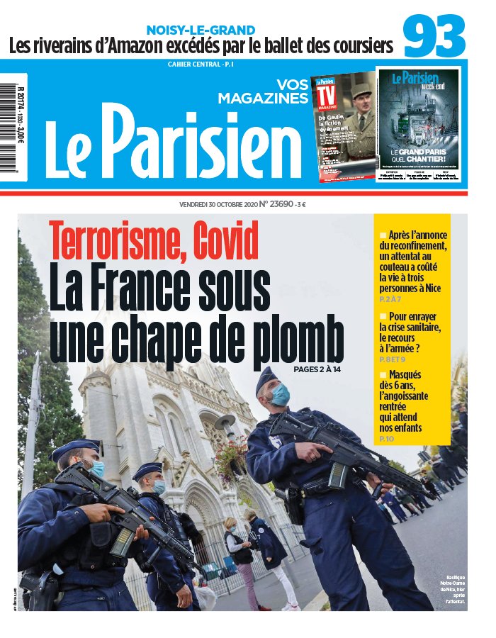 Le Parisien 30 octobre 2020 Le Parisien N°20201030 du 30 octobre 2020 à télécharger sur iPad