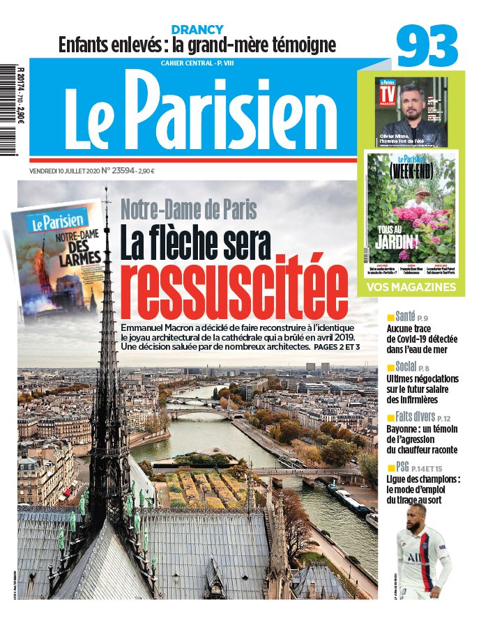 Le Parisien 10 juillet 2020 Le Parisien N°20200710 du 10 juillet 2020 à télécharger sur iPad