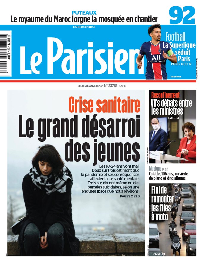 Le Parisien 28 janvier 2021 Le Parisien N°20210128 du 28 janvier 2021 à télécharger sur iPad