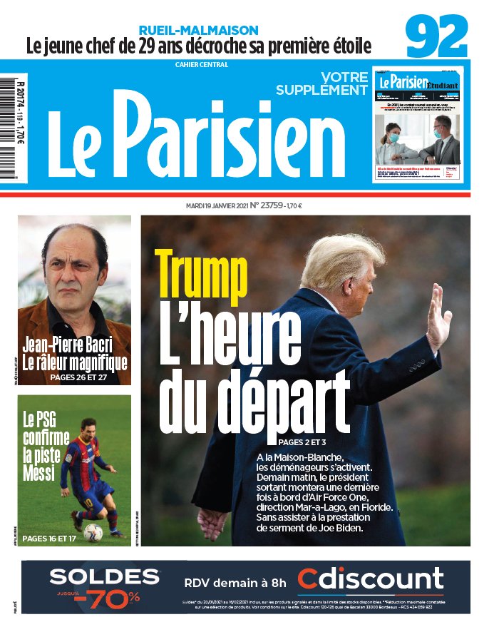 Le Parisien 19 janvier 2021 Le Parisien N°20210119 du 19 janvier 2021 à télécharger sur iPad