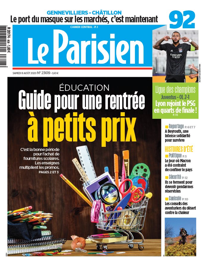 Le Parisien 08 août 2020 Le Parisien N°20200808 du 08 août 2020 à télécharger sur iPad