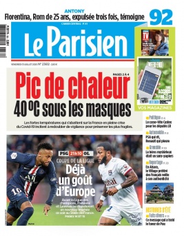 Le Parisien 31 juillet 2020 Le Parisien N°20200731 du 31 juillet 2020 à télécharger sur iPad