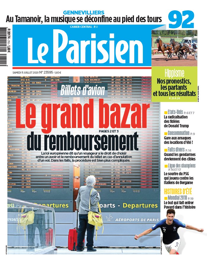 Le Parisien 11 juillet 2020 Le Parisien N°20200711 du 11 juillet 2020 à télécharger sur iPad