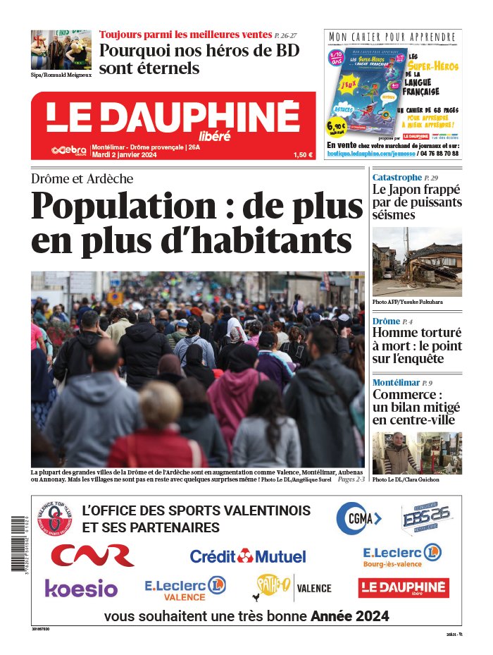 Le Dauphiné Libéré N°20240102 du 02 janvier 2024 à télécharger sur iPad
