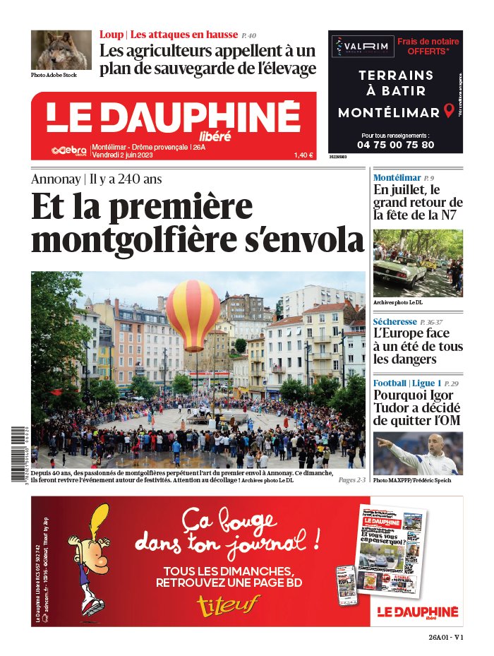 Le Dauphiné Libéré N°20230602 du 02 juin 2023 à télécharger sur iPad