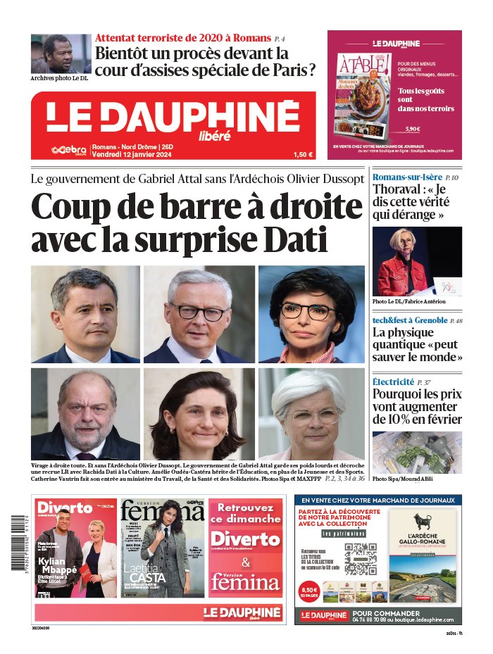 Le Dauphiné Libéré N°20240112 Du 12 Janvier 2024 à Télécharger Sur IPad