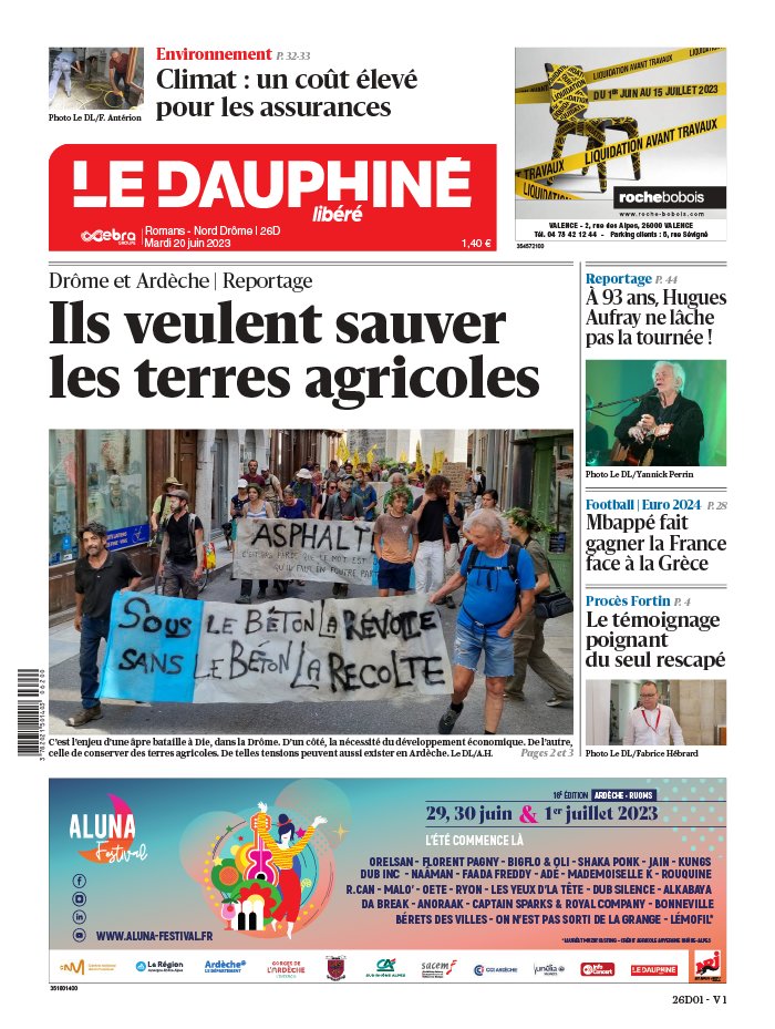 Le Dauphiné Libéré N°20230620 du 20 juin 2023 à télécharger sur iPad