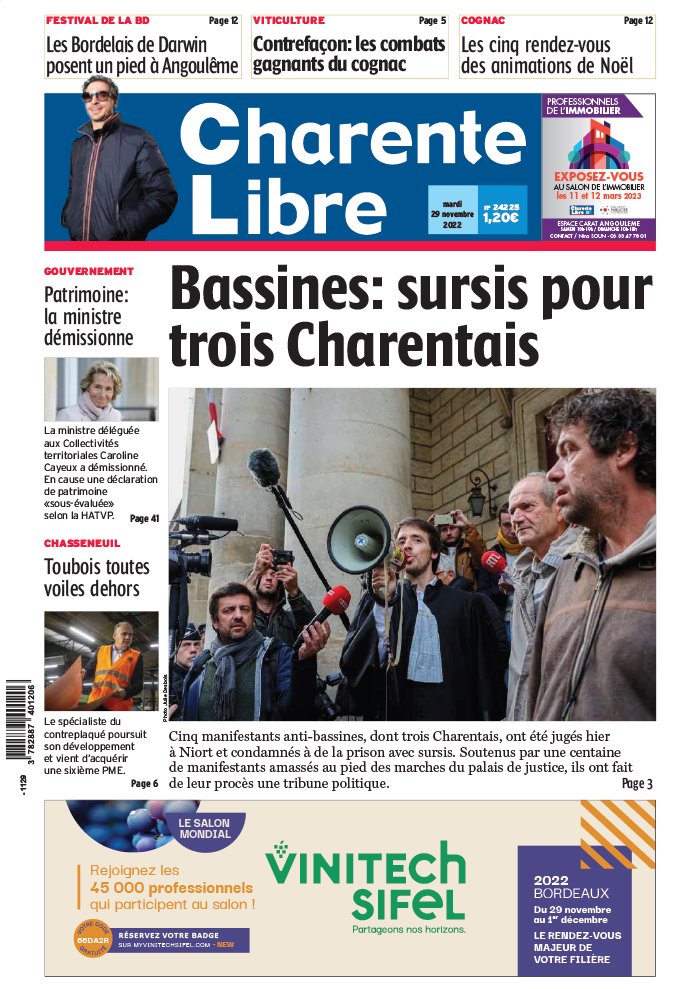 Charente Libre N°24225 Du 29 Novembre 2022 à Télécharger Sur IPad